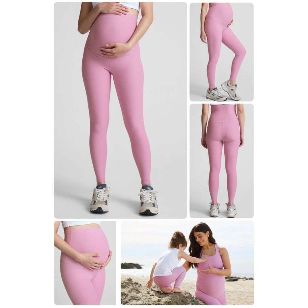 Beyond Yoga Pink Maternity Leggings - High-Rise Full Length